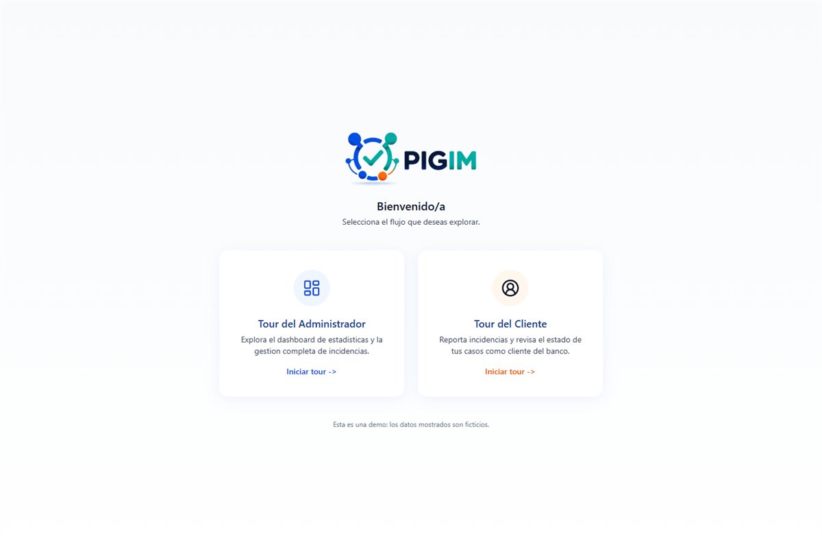 Vista del proyecto PIGIM - Tour de producto